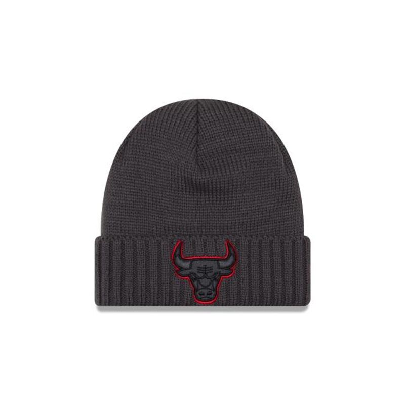 NBA Chicago Bulls Crisp Cover Knit (PHG6448) - Grey New Era Beanies